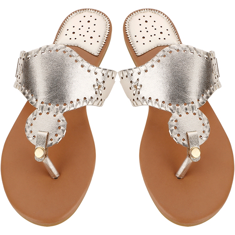 The Coral Palms® EasyStitch Stella Sandal - CHAMPAGNE GOLD - CLOSEOUT