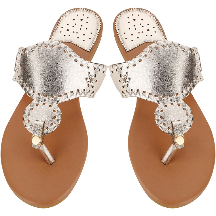 The Coral Palms® EasyStitch Stella Sandal - CHAMPAGNE GOLD - CLOSEOUT