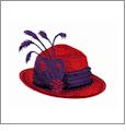 Ravishing Red Hats 1 Amazing Designs ADC-13 Embroidery Designs on CD