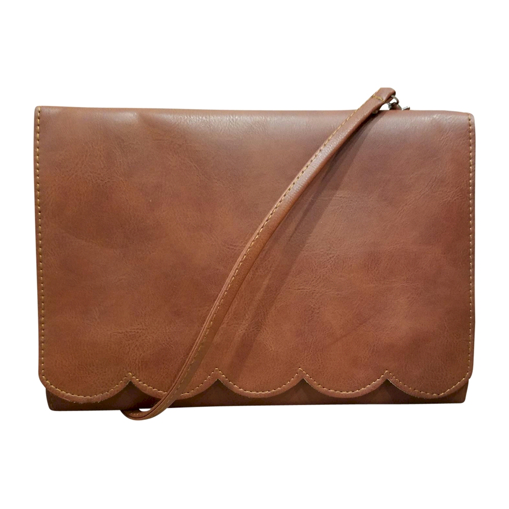 COCCINELLE Beat Clutch Handbag Grained Leather Clutch Tasche Darkbrown |  eBay