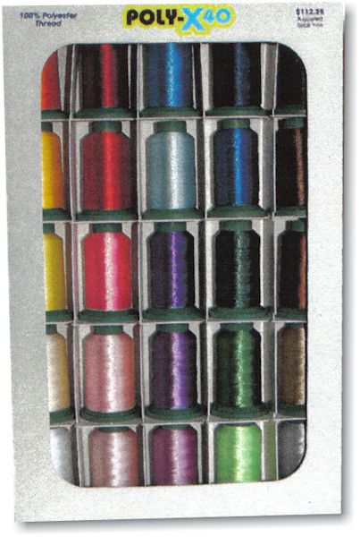 Poly-X40 Bold & Basic 25 Spool Embroidery Thread Kit 1000 Meters