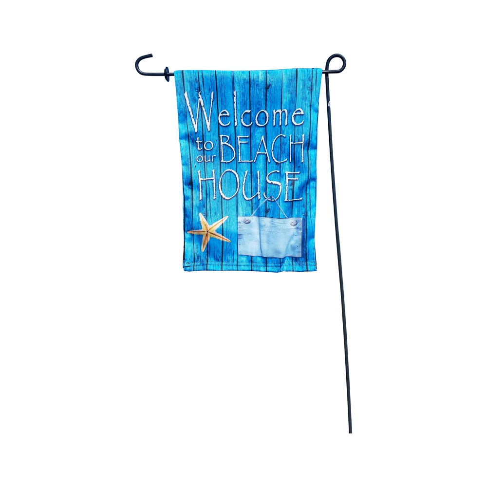 The Coral Palms® EasyStitch 2-Sided Garden Banner Flag - BEACH HOUSE - CLOSEOUT