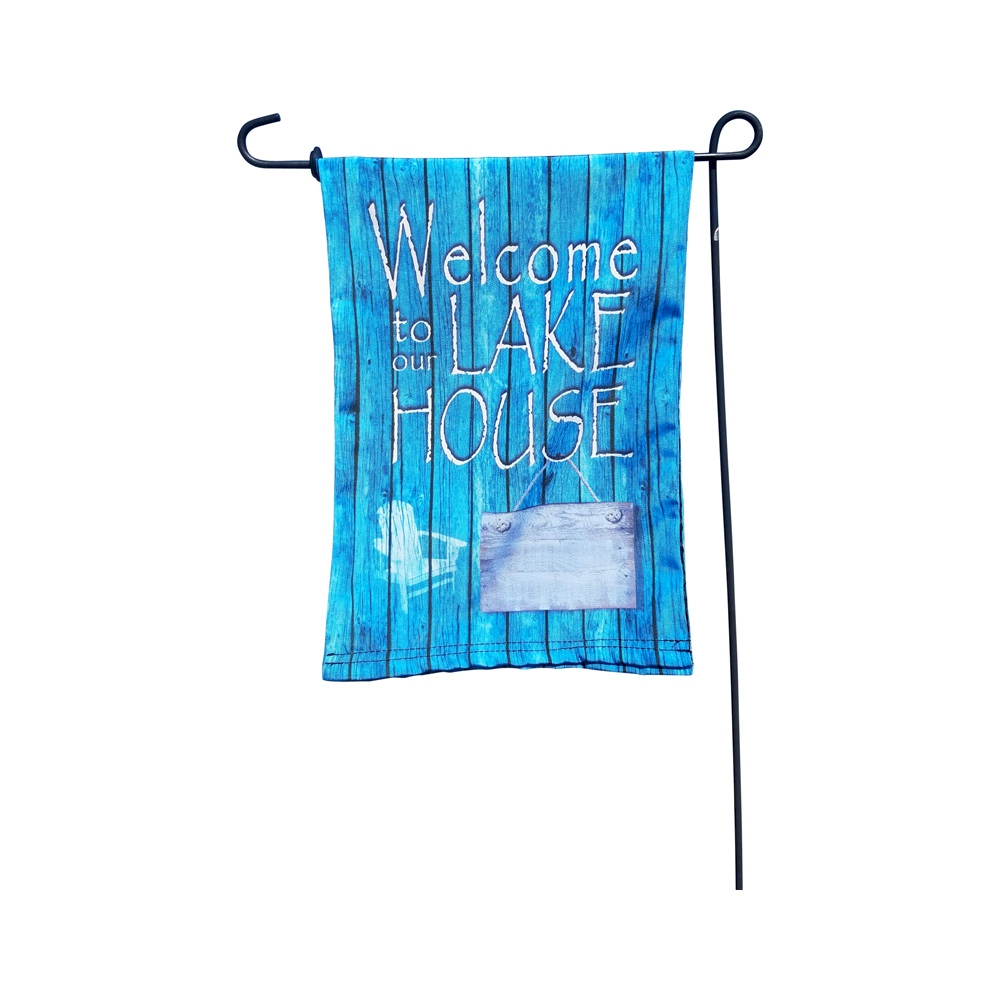 The Coral Palms® EasyStitch 2-Sided Garden Banner Flag - LAKE HOUSE - CLOSEOUT