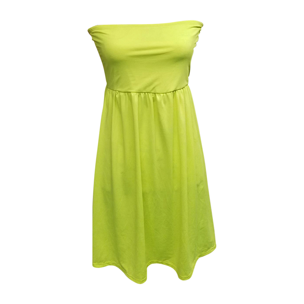 Classic Swimsuit Cover-Up Dress - BRIGHT YELLOW - CLOSEOUT