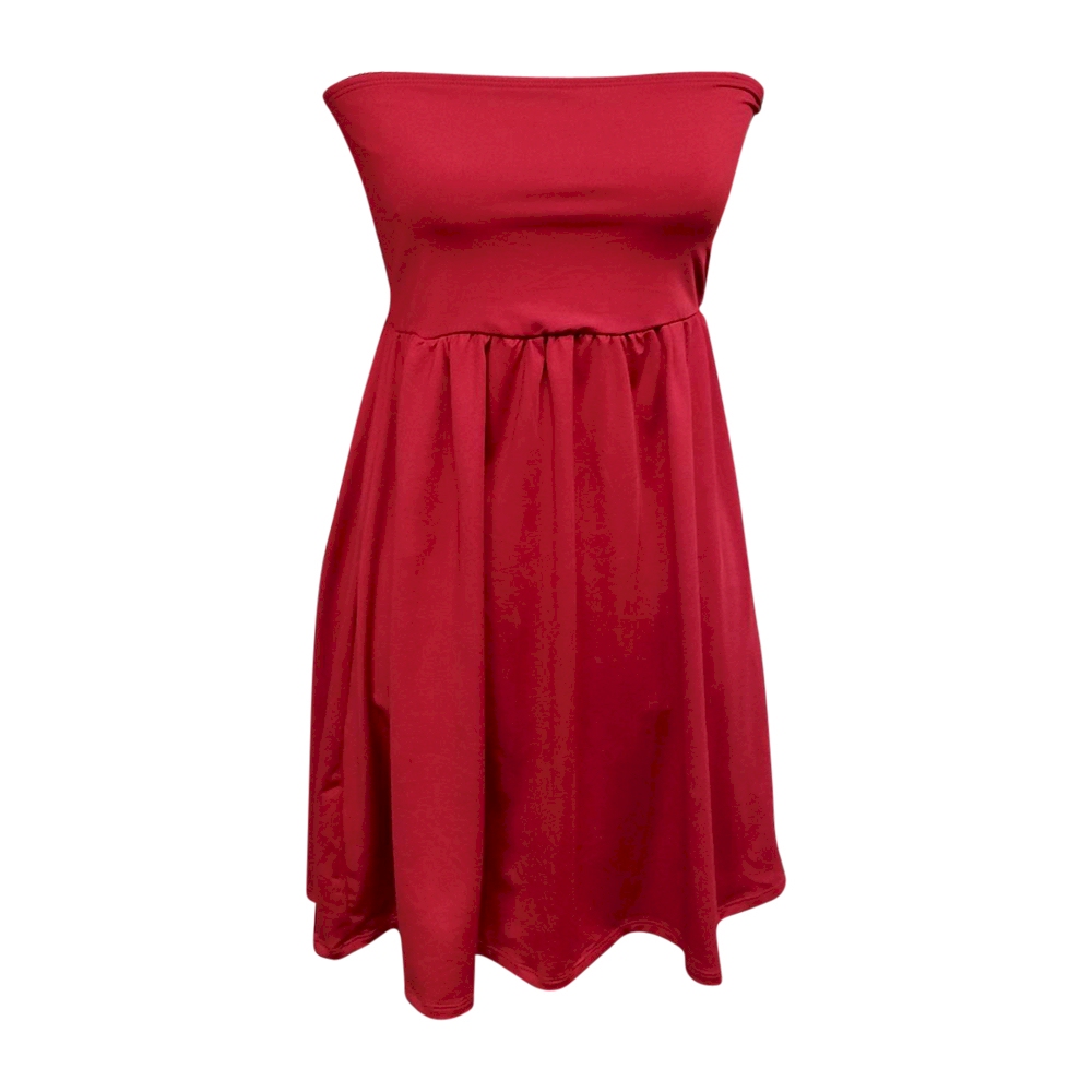 Classic Swimsuit Cover-Up Dress - CRANBERRY - CLOSEOUT