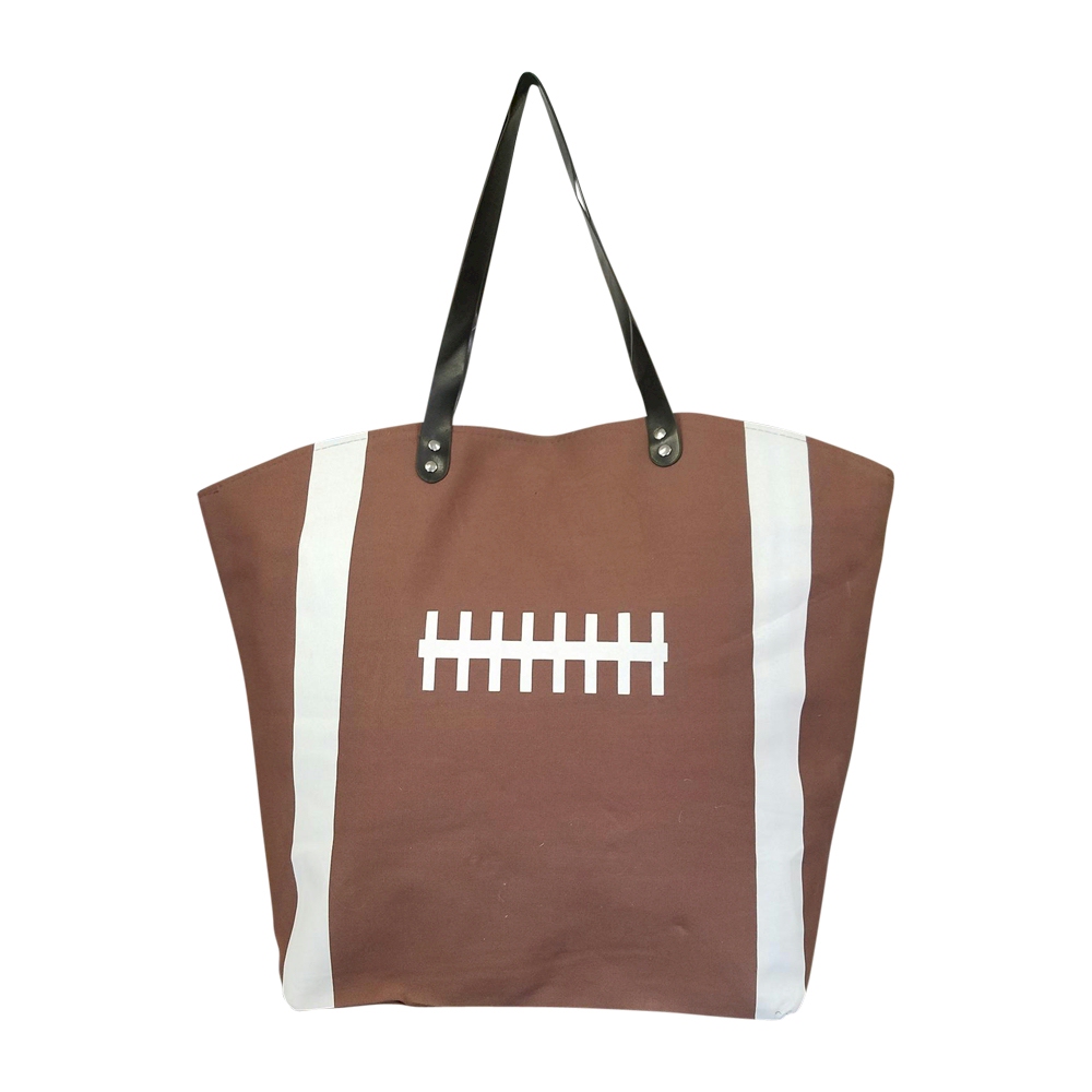 The "Touchdown" Football Canvas Tote