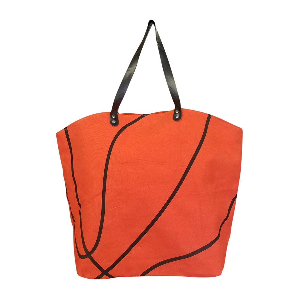 The "Slam Dunk" Basketball Canvas Tote - CLOSEOUT