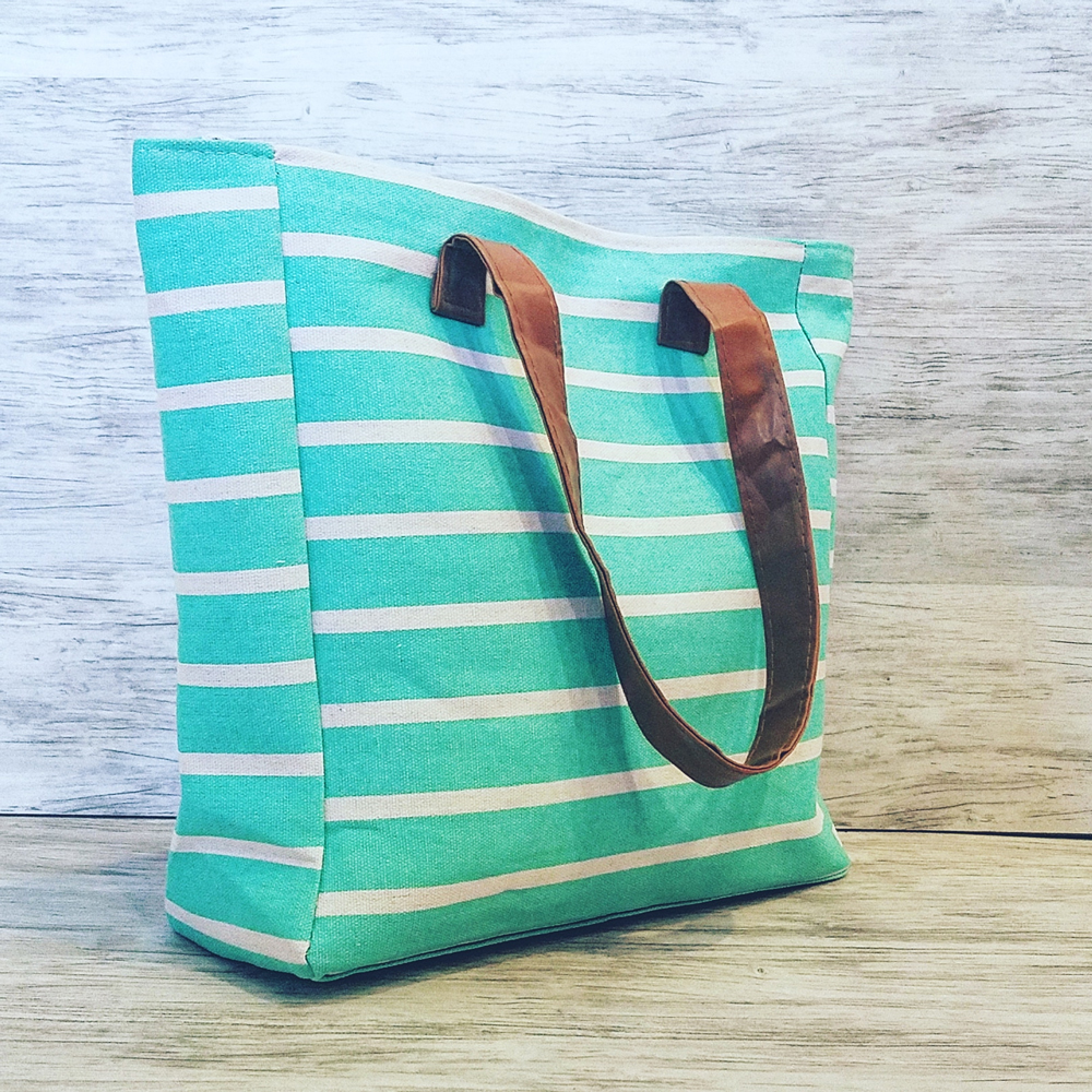 molly stripe large tote