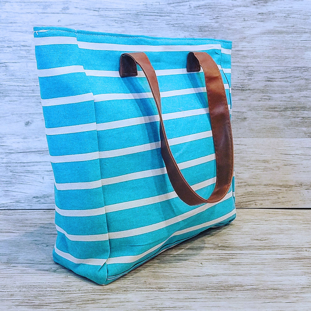 molly stripe large tote