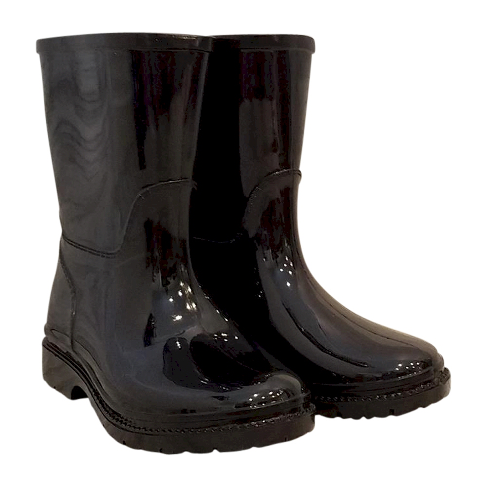Toddler Rain Boots - BLACK - CLOSEOUT