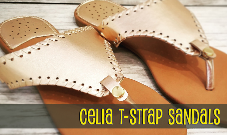 EasyStitch Celia T-Strap Sandals