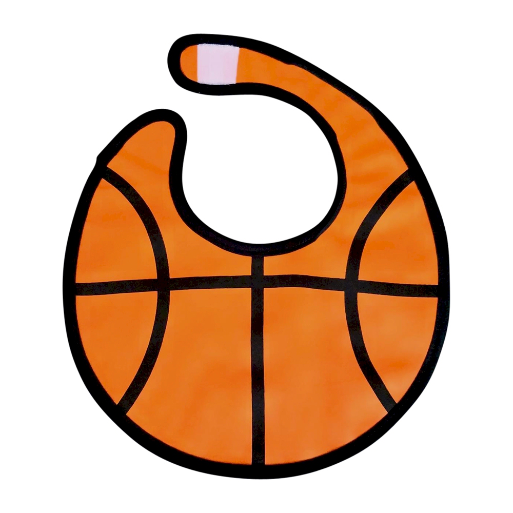 Basketball Gameday Waterproof Baby Bib with Velcro Closure