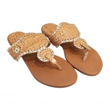 The Coral Palms® EasyStitch Stella Sandal - CORK/GOLD - CLOSEOUT