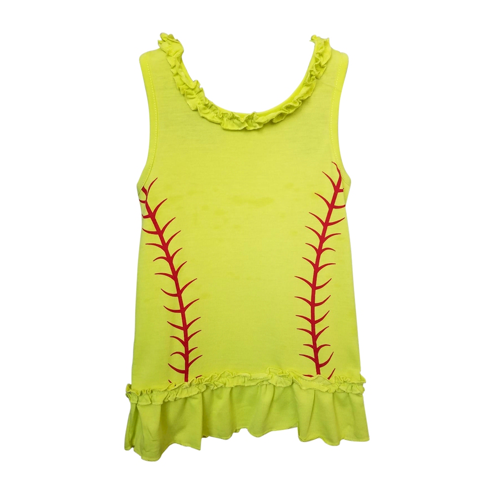 The Coral Palms® Softball Ruffle Tank Dress - CLOSEOUT