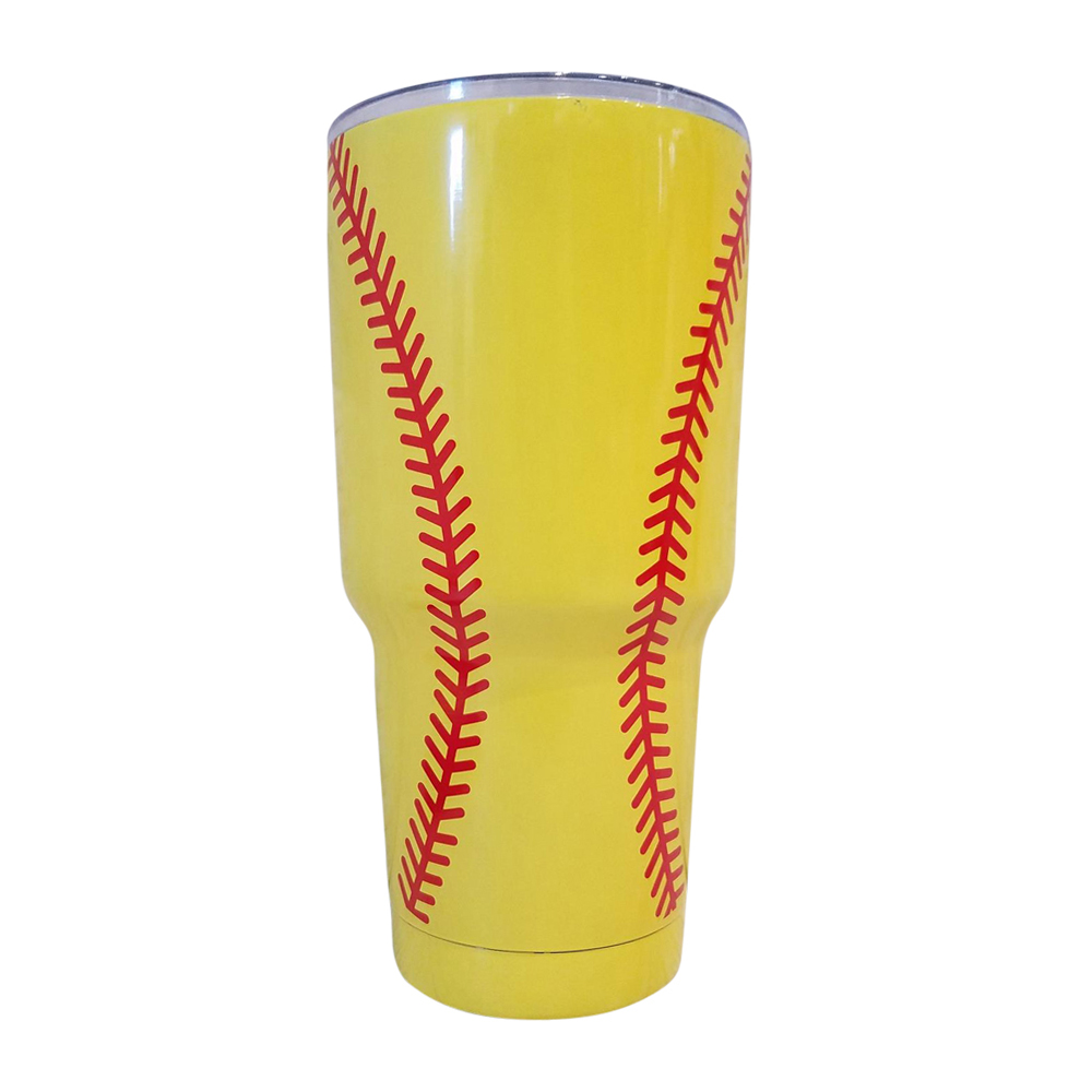 30oz Double Wall Stainless Steel Super Tumbler - SOFTBALL