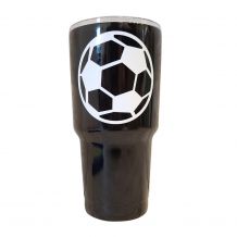 30oz Double Wall Stainless Steel Super Tumbler - SOCCER - CLOSEOUT