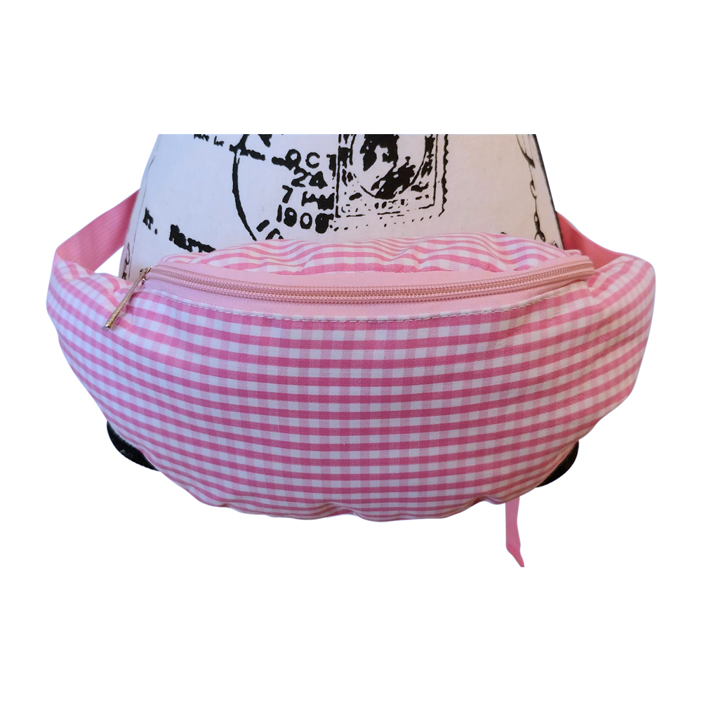 Gingham Fashion Fanny Pack - PINK - CLOSEOUT