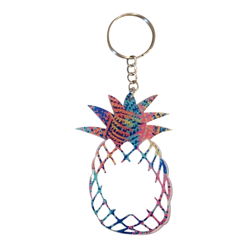 Acrylic Pineapple Key Chain - TROPICAL
