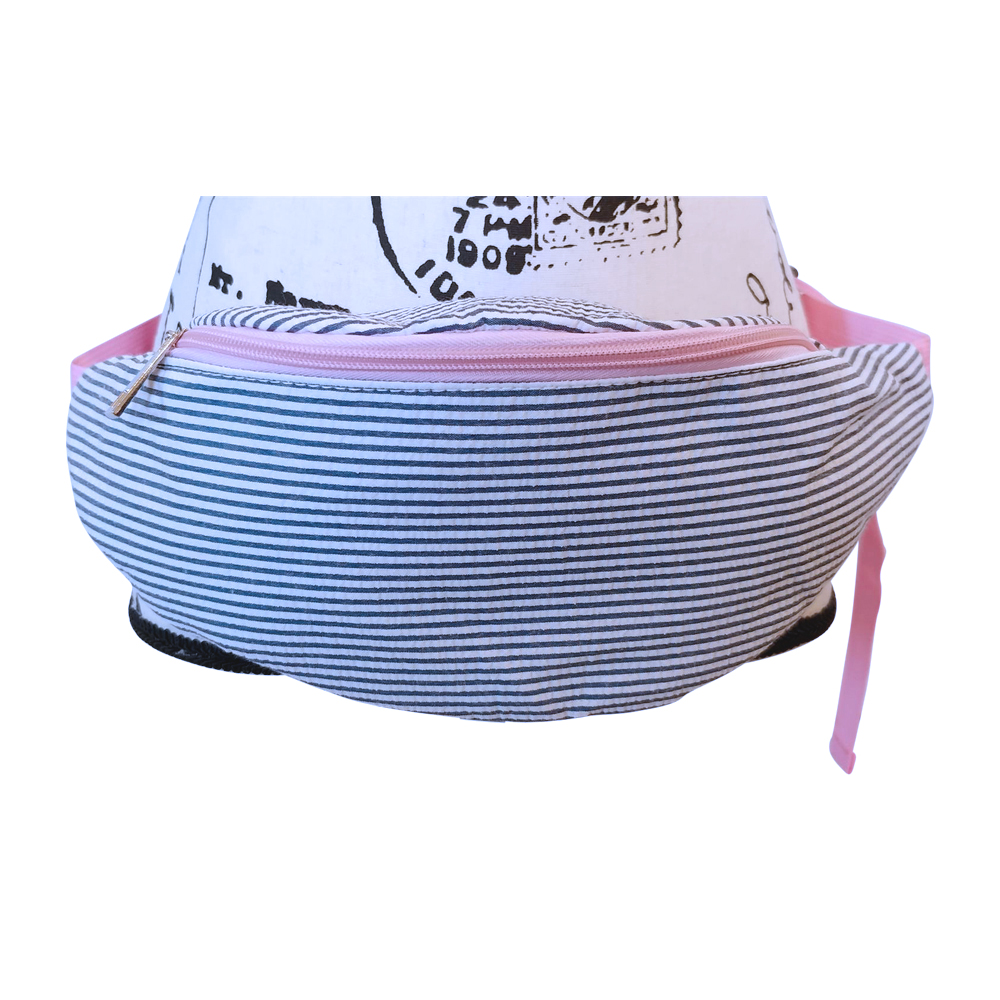 Seersucker Fashion Fanny Pack - PINK/NAVY - CLOSEOUT