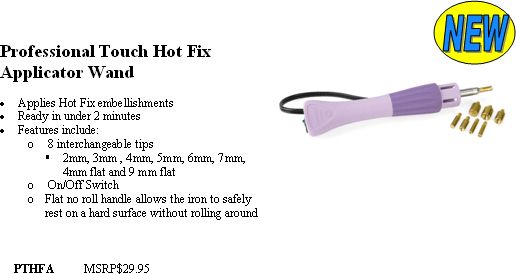 Professional Touch Precision Electric Hot-Fix Crystal Applicator Wand