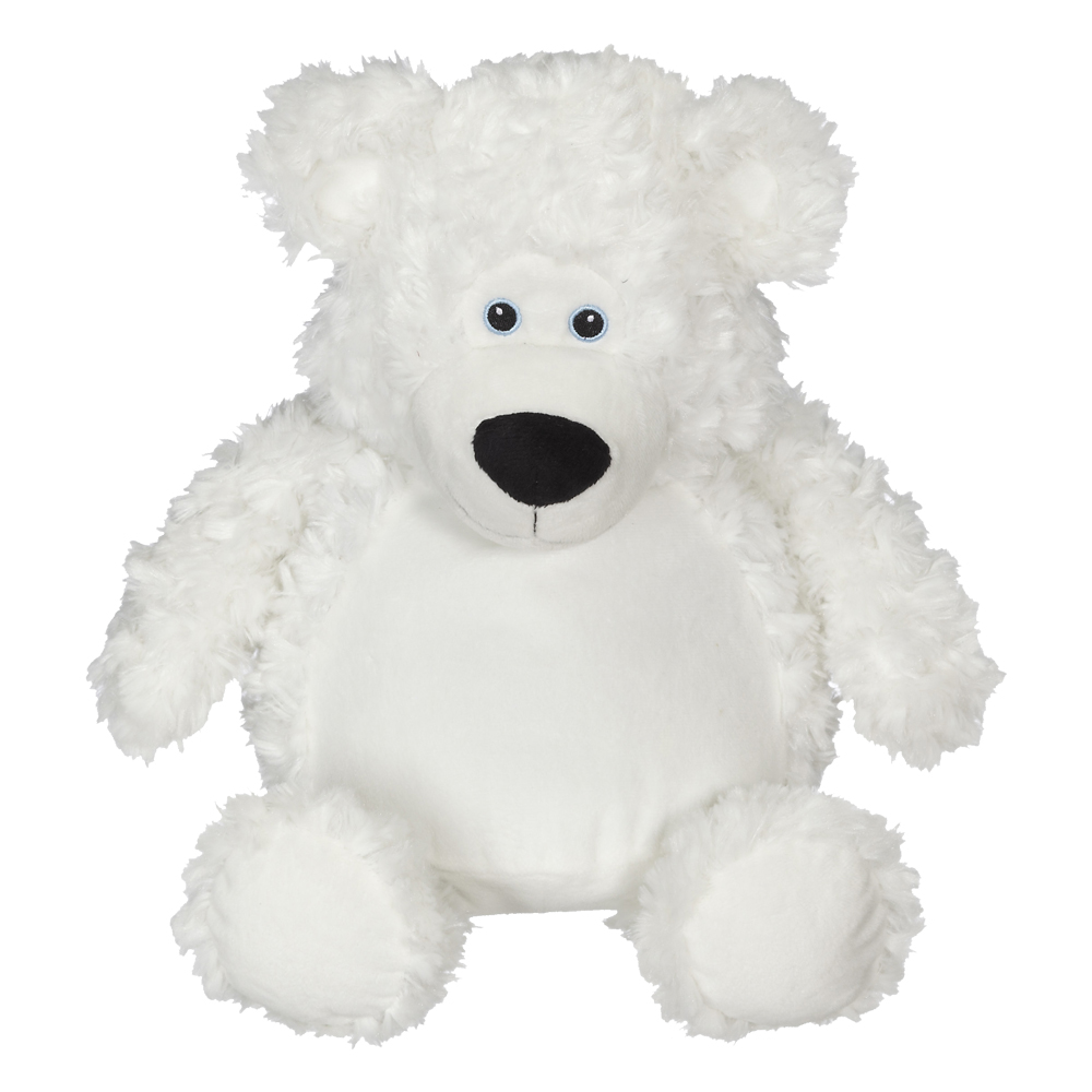 Embroidery Buddy 16" Stuffed Animal - Bobby Bear White