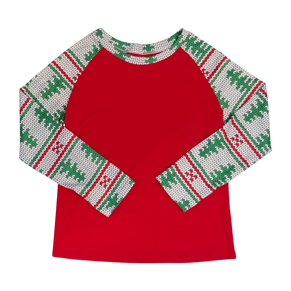The Coral Palms® Ultra-Soft Adults 3/4 Raglan Sleeve Nordic Christmas Pajamas - CLOSEOUT