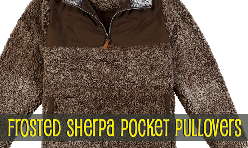 The Coral Palms™ Frosted Quarter-Zip Sherpa Pocket Pullover PRE-ORDER