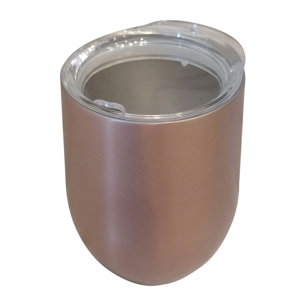 9oz Double Wall Stainless Steel Stemless Wine Tumblers - ROSE GOLD - CLOSEOUT