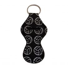 Volleyball Print Neoprene Chapstick Holder - BLACK - CLOSEOUT