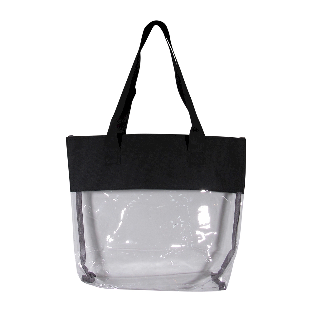 Deluxe Clear Tote Bag - BLACK
