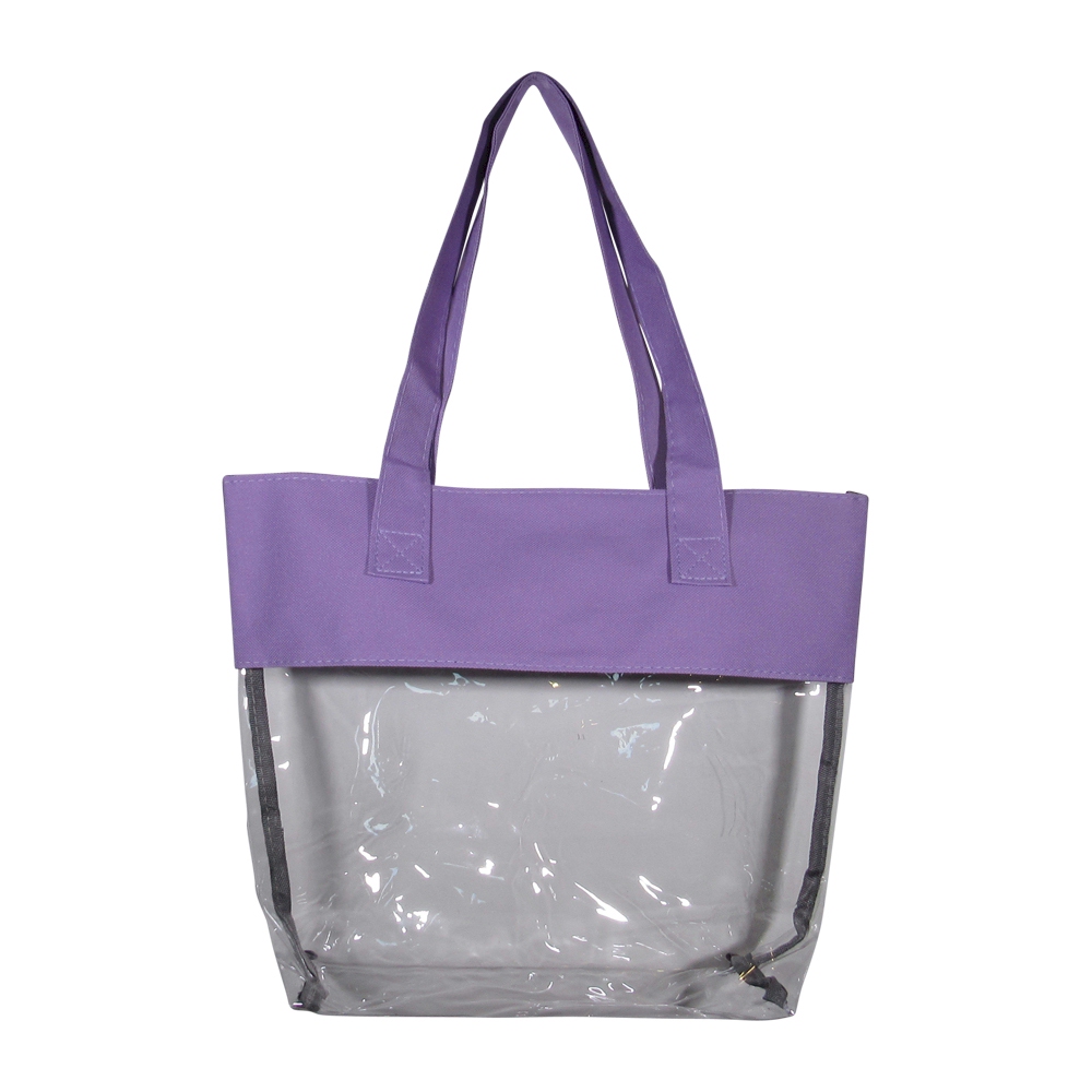 Deluxe Clear Tote Bag - LAVENDER - CLOSEOUT