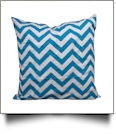 Throw Pillow Cover in Chevron Print - TURQUOISE - CLOSEOUT
