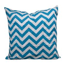 Throw Pillow Cover in Chevron Print - TURQUOISE - CLOSEOUT