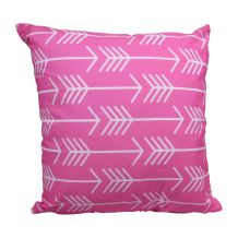 Throw Pillow Cover in Arrow Print - PINK - CLOSEOUT