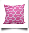 Throw Pillow Cover in Oval Lattice Print - PINK - CLOSEOUT