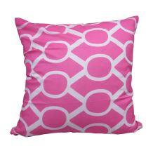 Throw Pillow Cover in Oval Lattice Print - PINK - CLOSEOUT