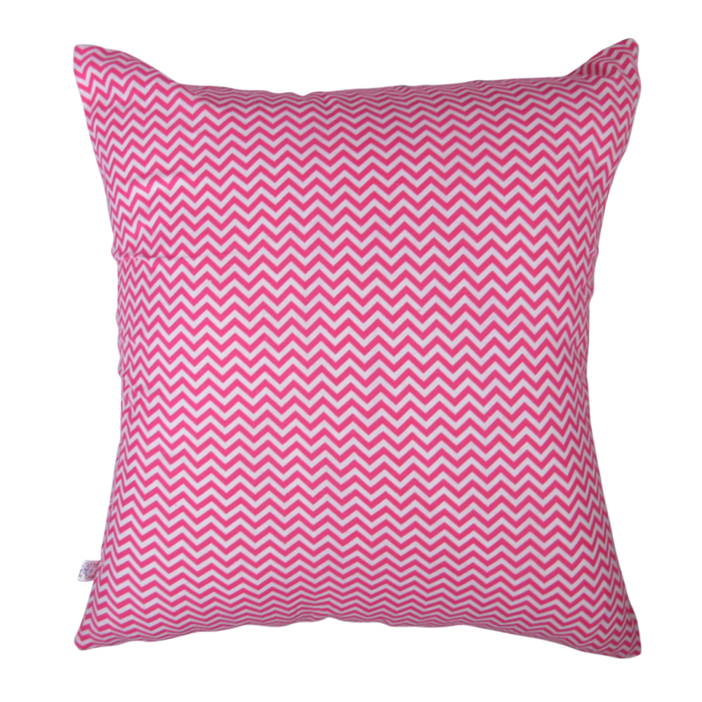 Throw Pillow Cover in Mini Chevron Print - HOT PINK - CLOSEOUT