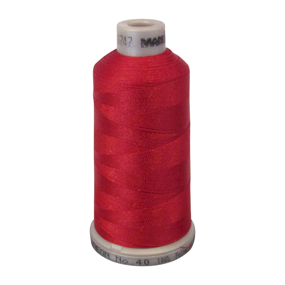 1747 Candy Apple Red Madeira Polyneon Polyester Embroidery Thread 1000 Meter Spool - CLOSEOUT