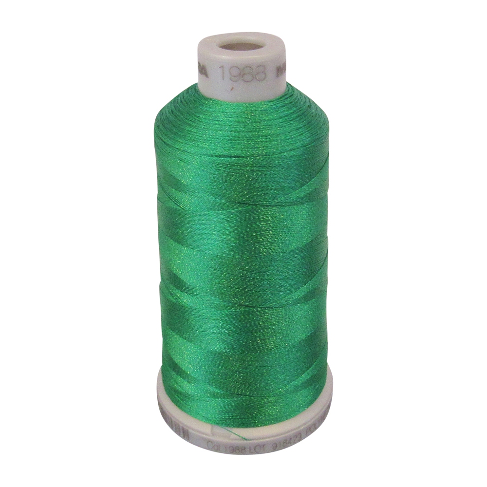 1988 Kelly Green Madeira Polyneon Polyester Embroidery Thread 1000 Meter Spool - CLOSEOUT