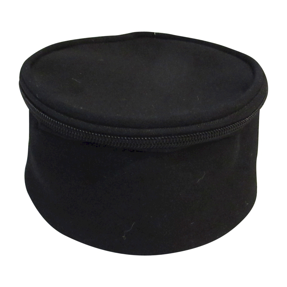 The Coral Palms® Canvas Round Jewelry Case Embroidery Blanks - BLACK - CLOSEOUT