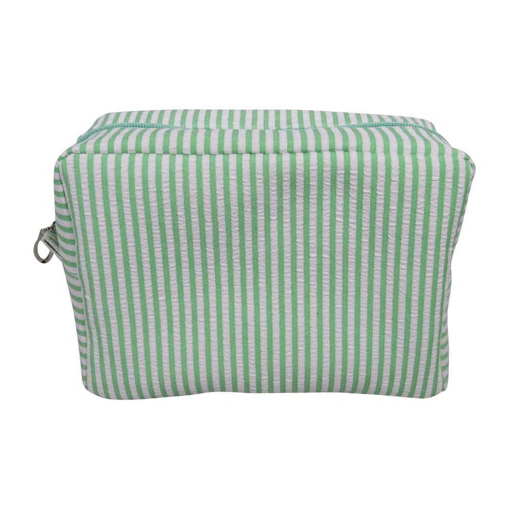 The Coral Palms® Simply Seersucker Cosmetic Bag - MINT - CLOSEOUT