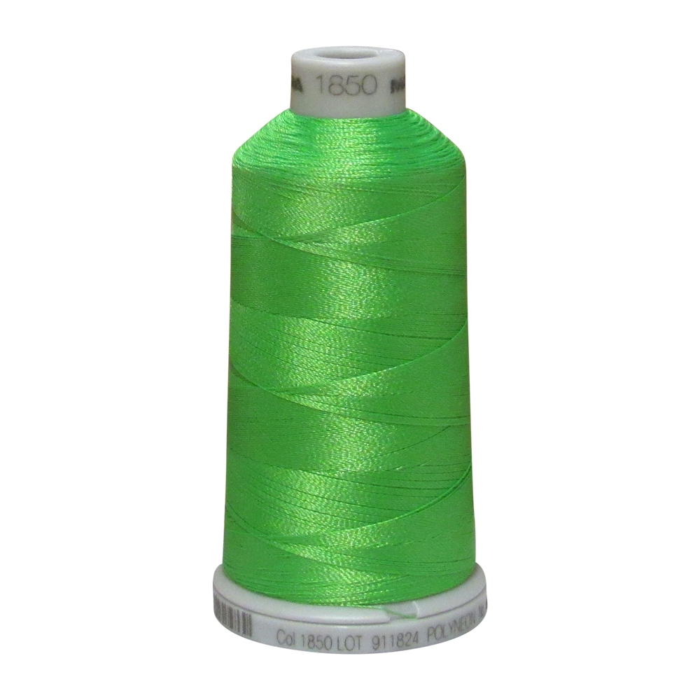 1850 Fluorescent Green Madeira Polyneon Polyester Embroidery Thread 1000 Meter Spool - CLOSEOUT