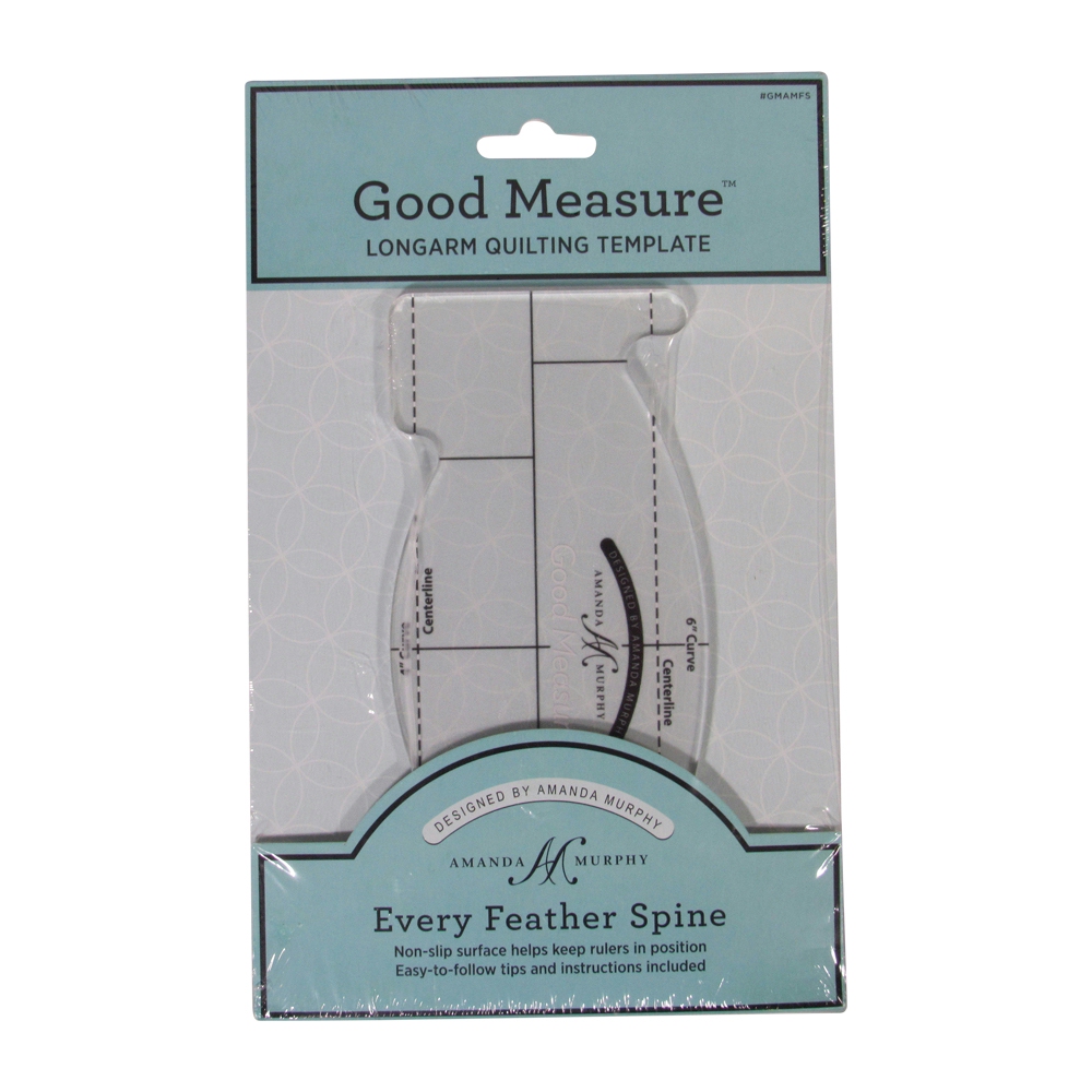 Every Feather Spine Good Measure Longarm Quilting Template Ruler by Amanda Murphy