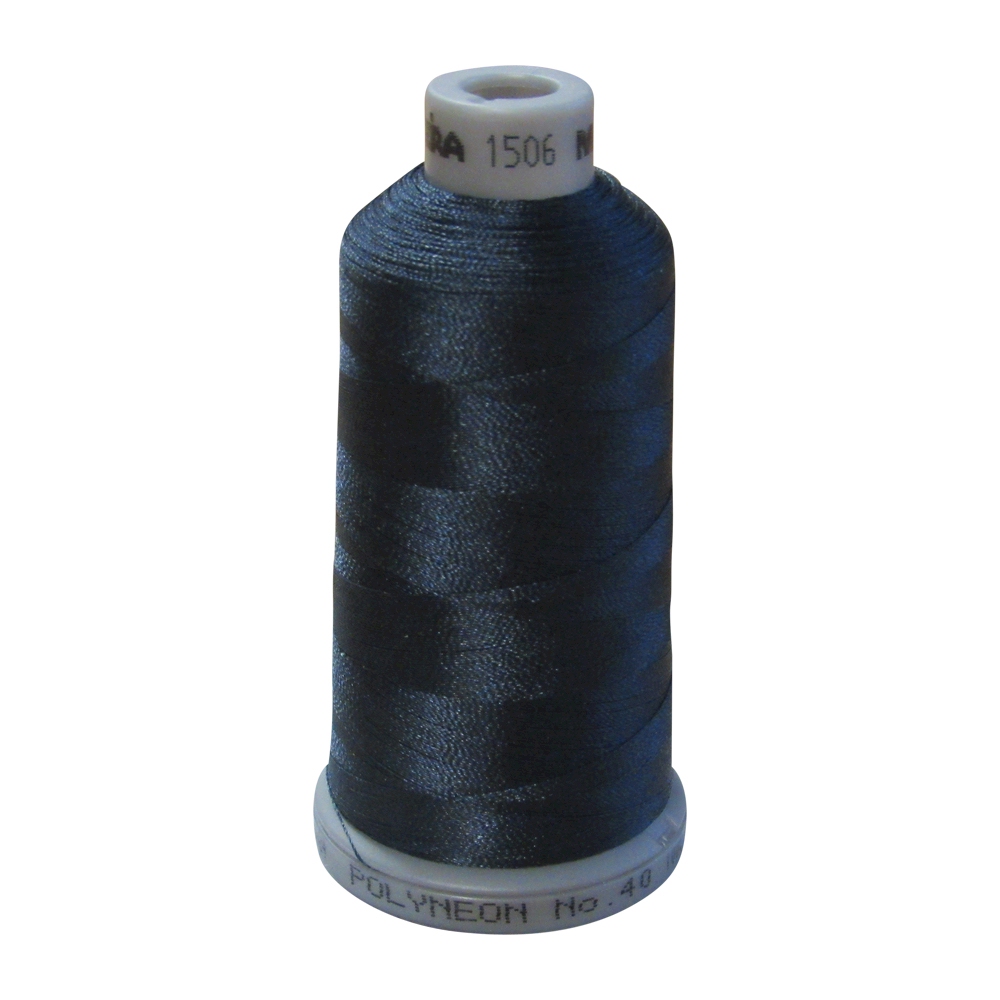 1506 Deep Steel Blue Madeira Polyneon Polyester Embroidery Thread 1000 Meter Spool - CLOSEOUT