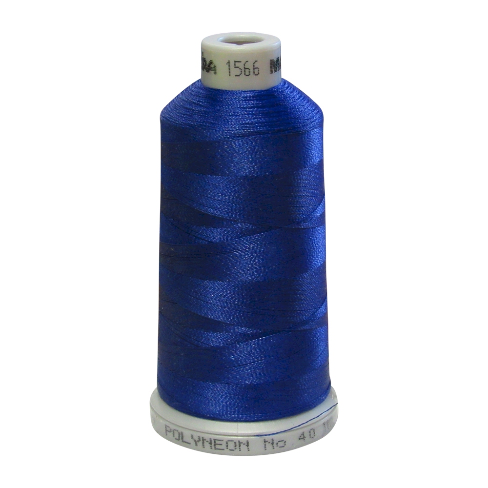 1566 Brilliant Blue Madeira Polyneon Polyester Embroidery Thread 1000 Meter Spool - CLOSEOUT