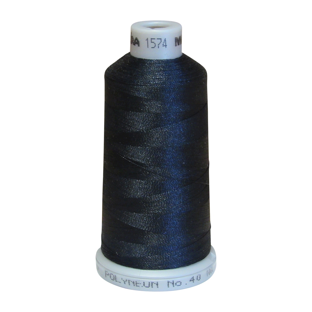 1574 Dark Slate Blue Madeira Polyneon Polyester Embroidery Thread 1000 Meter Spool - CLOSEOUT