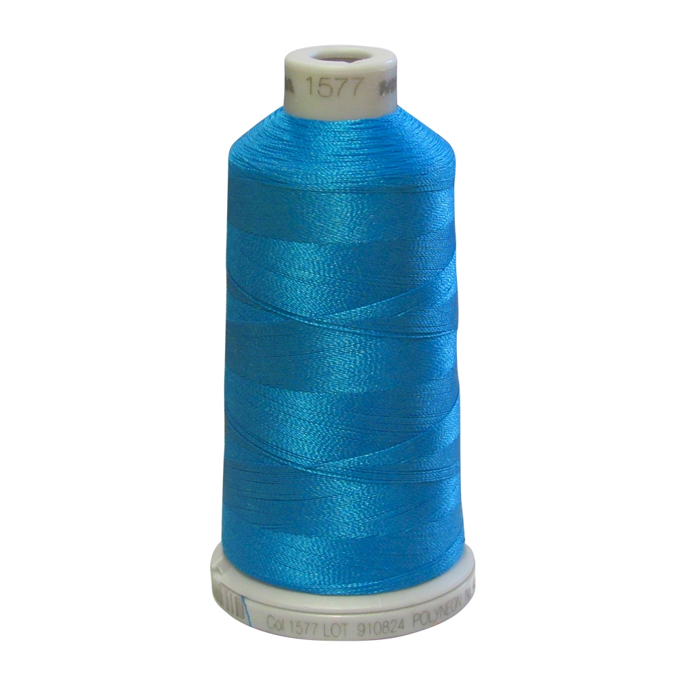 1577 Dark Blue Turquoise Madeira Polyneon Polyester Embroidery Thread 1000 Meter Spool - CLOSEOUT