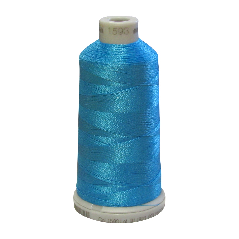 1593 Blue Macaw Madeira Polyneon Polyester Embroidery Thread 1000 Meter Spool - CLOSEOUT