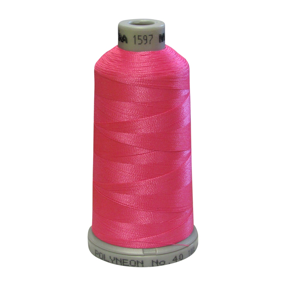 1597 Fluorescent Pink Madeira Polyneon Polyester Embroidery Thread 1000 Meter Spool - CLOSEOUT