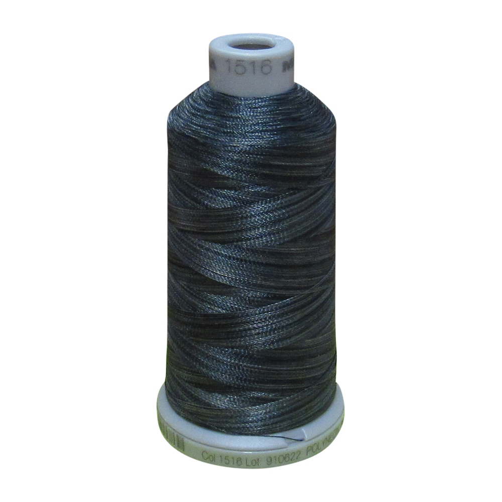 1516 Gray Multi-Color Madeira Polyneon Polyester Embroidery Thread 1000 Meter Spool - CLOSEOUT
